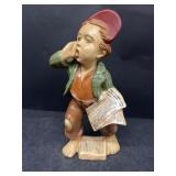 Pottery newspaper salesman