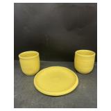 Bybee pottery plate and cups