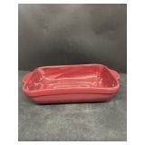 Bybee pottery, burgundy casserole dish