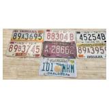 License Plates-(4) IN including a 1949 & (1) FL