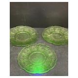 Uranium  glass saucers