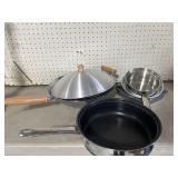Wok pots, and pans