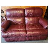 Reclining Leather Sofa-both side recline, One of
