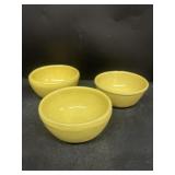 Bybee pottery bowls, yellow
