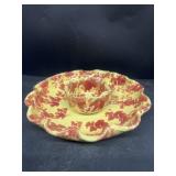 Bybee pottery chip dip platter