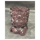 Purple glass toothpick holder