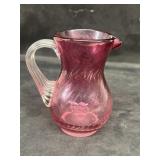 Cranberry miniature water, pitcher