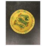 Lead glazed pottery fish plate