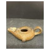 Pottery oil lamp