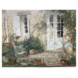 Frame print of flower garden