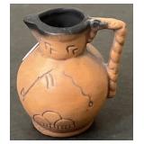 Miniature Navajo 3' Pottery Pitcher stamped Good o