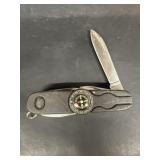 Camping knife with compass