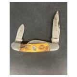 Handmade triple bladed pocket knife
