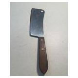 Chrome, plated meat cleaver