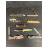 Group of pocket knives