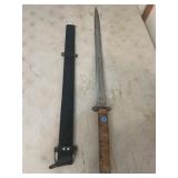Sword sword with handmade wooden handle