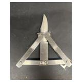 Push up fold out knife
