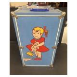 Vintage child's trunk with doll clothes
