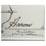 Pierced arrow print signed by DALLISON