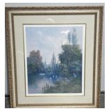 Swans on the Avon large framed print