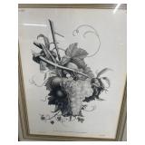 Frame print of grapes