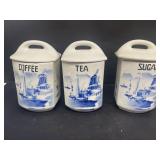 Czechoslovakia handpainted canister set