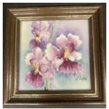 VANDA  MISS  JOAQUIM  (orchid )Hand-painted tile