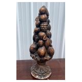 Wooden fruit sculpture