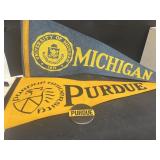 Purdue and Michigan pennant