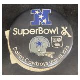 1976 Dallas Cowboys Super Bowl oversized button