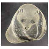 PANDA Viking Glass Paperweight
