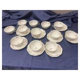 Haviland Limoge teacups and saucers