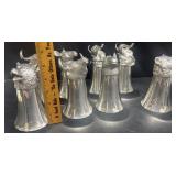 Pewter shot glass invert stirrup cups