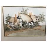 Watercolor of house signed PARIDY