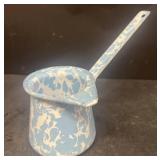 Enamel powder blue white dipper