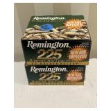 (2) boxes of Remington 225 rim Hollow point