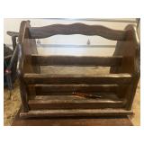 Wooden magazine rack