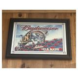 Budweiser salute US Navy sign mirror