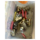 Shut off valves brass
