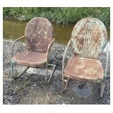 Metal lawn chairs