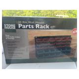 Parts rack 30 bin wall mount