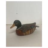 Wooden duck decoy signed, Eugene, OWNBY