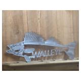 Walleye metal fish cut out