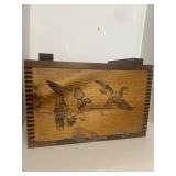 Wildlife wooden box with ducks