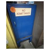Blue cabinet on stand
