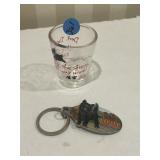 Wizard of Oz shot glass and keychain