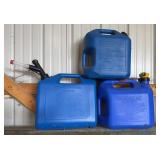 (3) Kerosene Cans, Blue
