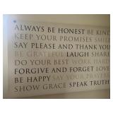 Always be honest wall declaration on canvas