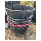 Stack of planting buckets