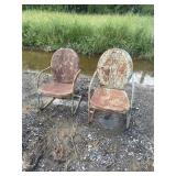 Metal lawn chairs